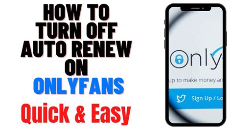 How To Turn Off Auto Renew On OnlyFans 2024